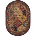 thumbnail image 1 of Safavieh Heritage Red Traditional Rug - Oval 4'6" x 6'6", 1 of 5