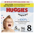 thumbnail image 1 of Huggies Snug & Dry Baby Diapers, Size 8 (46+ lbs), 96 Count, 1 of 9