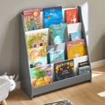 thumbnail image 1 of SoBuy KMB32-HG, Children's Bookcase ,Newspaper Rack with 4 Shelves, 1 of 7