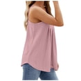 thumbnail image 4 of AherBiu Débardeurs pour Femmes Broderie Illet Camisole Ample Décontractée Fluide Col Rond Bretelles Spaghetti Boho, 4 of 5