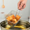thumbnail image 2 of Fry Baskets Stainless Steel Chips Presentation Basket Strainer Taco with Handle, 2 of 10