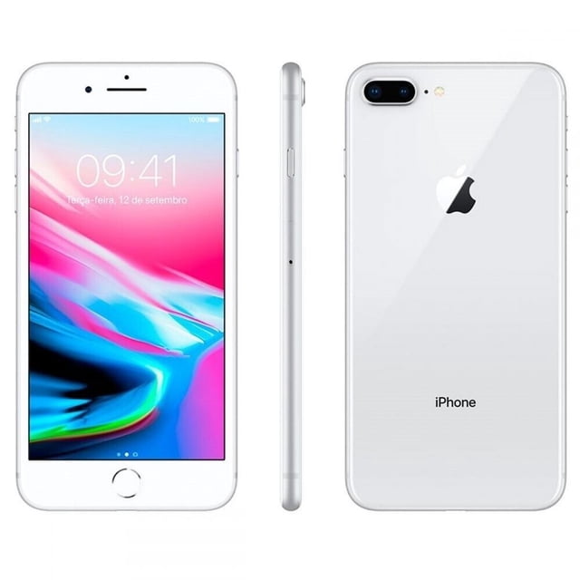 Apple iPhone 8 Plus 64 Go Téléphone Intelligent Déverrouillé en Excellent État, Boîte Ouverte, Affiché à l'Avant, sur le Côté et à l'Arrière. Doté d'Un Écran Retina HD de 5,5 Pouces avec Ton Vrai, Conception en Verre durable, Bracelet en Aluminium de Qualité Aérospatiale, Deux Caméras 12MP et Compatibilité avec la Recharge Sans Fil. Résistant à l'Eau et à la Poussière.