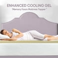 thumbnail image 2 of ViscoLogic Surmatelas Très Grand 1 Po en Mousse Mémoire Infusée de Gel Rafraîchissant, Soulagement de la Pression et Soutien, Mousse Certifiée CertiPUR-US®, 2 of 6