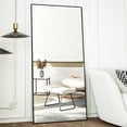 thumbnail image 2 of BEAUTYPEAK 76"x34" Full Length Mirror Rectangle Floor Mirrors for Leaning Standing or Hanging, Black, 2 of 8