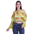 thumbnail image 1 of Moomaya Plus Size Cold Shoulder Top Printed Ladies Tops Blouses Women Party Tops, 1 of 4