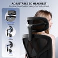 thumbnail image 3 of EDTara Mesh Ergonomic Office Chair, High-Back Swivel Design With Adjustable Lumbar Support, 3d Armrests and Reclining Back, 3 of 8