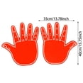 thumbnail image 2 of Five Finger Foam Cheering Hands For A Party Universal Five Finger Foam Hands For Cheerleaders. Red, 2 of 3