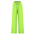 thumbnail image 4 of Pants for Women, Womens Fashionable Striped Printed Drawstring Wide Leg Pants, 4 of 4