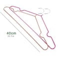 thumbnail image 2 of Non Slip Multi-functional Clothes Hanger Metal Stainless Steel Clothes Hanger 10 Pieces Shoulder Line Design Notched Velvet-Coated Pant Hangers Shiny Chrome Hooks, 2 of 2