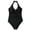 Black, variant on Swimwear Suit Women V One Control Pieces Bathing Tummy Ruched Swimsuits, Suitable For Commute Days