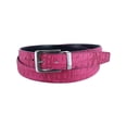 thumbnail image 1 of CTM® Leather Matte Reversible Croc Print Clamp on Buckle Belt, 1 of 5