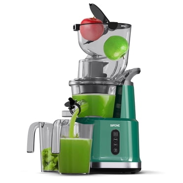 SiFENE 200W Cold Press Juicer Machines, Big Mouth 83mm Opening Whole Slow Masticating Juicer, High Yield, Green