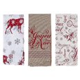 thumbnail image 1 of Printed Joyeux Noel Cotton Kitchen Towel (Asstd)-Set of 3, 1 of 1