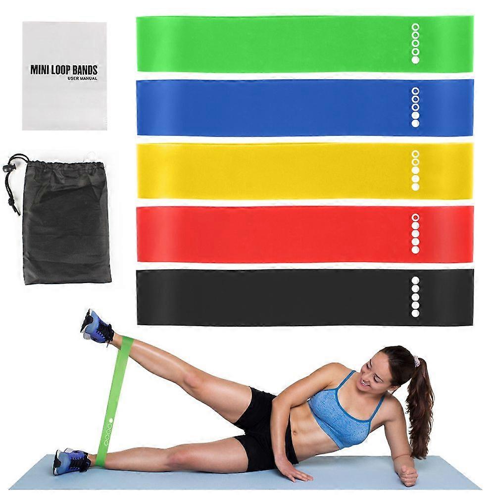 Resistance Bands Set of 5 Manual Storage Bag Resistance band set Fitness Elastic Resistance Band Booty Band Sports Elastic Bands Fitness Band Differ