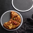 thumbnail image 1 of WIFKLSIIPG Thickened Stainless Steel Perforated Pizza Pan Round Shape Ideal Baking Screen for Pizzas, 1 of 8