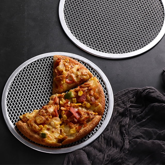 WIFKLSIIPG Thickened Stainless Steel Perforated Pizza Pan Round Shape Ideal Baking Screen for Pizzas