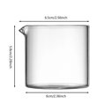thumbnail image 3 of BKRE Double Spouts Cups Shot Glasses Milk Cup With Handle Clear Glass For Machine, 3 of 7