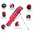 thumbnail image 2 of A99 Golf C4 Range Sunday Pencil Carry Bag Removable Top Cover w. stand (Red/Grey Trim), 2 of 13