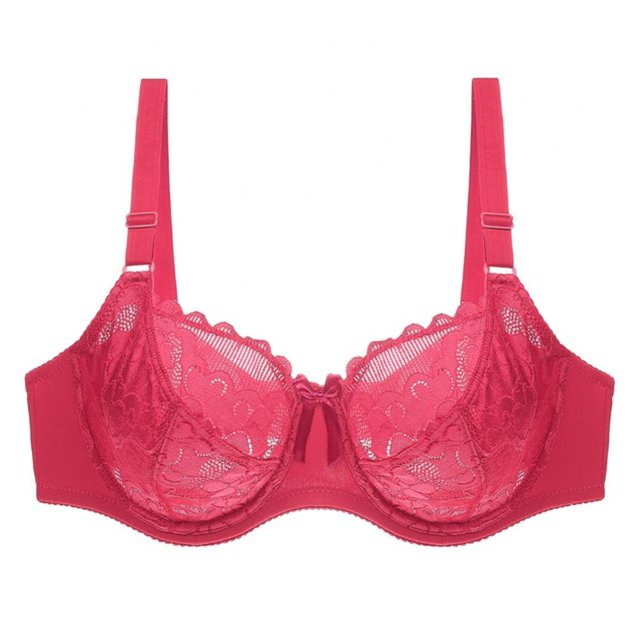 MesaSe Women‘s Plus Size Signature Lace Unlined Underwire Bra with Added Support