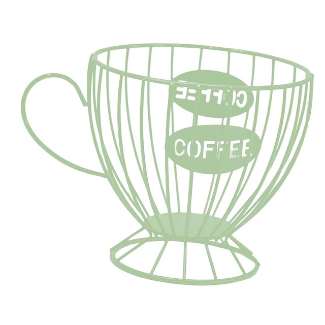 Siruishop Coffee Capsule Organizer Storage Basket Display Home Decor Coffee Pod Holder Green