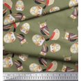 thumbnail image 2 of Soimoi Satin Silk Fabric Bird & Owl Kids Print Fabric by Yard 42 Inch Wide, 2 of 3