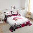 thumbnail image 3 of Erosebridal Ensemble de Couette Simple à Initiale de Lettre, Couette en Duvet Personnalisée Monogrammée, Déco Florale, Réversible, Légère, 2 Pcs, 3 of 8