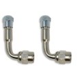 thumbnail image 2 of Minder Research Extension de Tige de Valve TM2304VP; pour Roues Arrière en Acier; 90 Degrés; Acier Inoxydable; Poli; Argent; avec Bouchon; Compatible TPMS; Ensemble de 2, 2 of 2