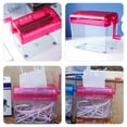 thumbnail image 3 of 1Pcs Compact Red Plastic Hand Shredder for Paper Shredding Office Use, 3 of 9