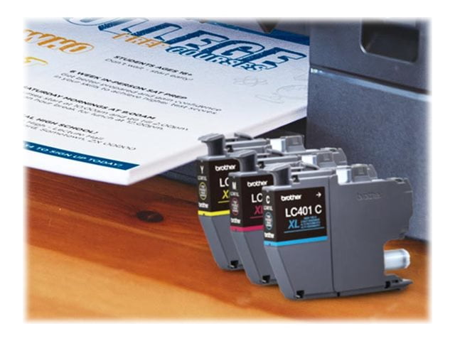 LC401XL3PKS Brother 3-Pack Colour Ink Cartridges
