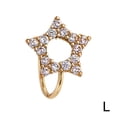 thumbnail image 1 of Jewelry Non-Piercing U-Shaped Nose Clip Micro-Inlaid Zircon Heart Fishtail Crown Nose Stud, 1 of 1