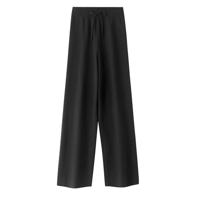 Pants for Women Spring Summer Wide Leg Straight Leg Drapey Floor Sweeping Wool Pants Womens Work Pants Black M