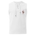 thumbnail image 1 of Tank Top for Men, Men Summer Drawstring Pocket Solid Color Printed Sleeveless Tank Top Casual Shirt, 1 of 3