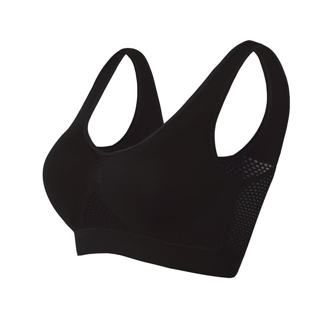 LSLJS Women Seamless Sports Bra Wirefree Yoga Bra with Removable Pads
