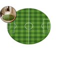 thumbnail image 2 of Sports Area Rug, Football Shaped Floor Mat (24x24 Inch) – Ultra-Soft Sports Theme Area Rug with Backing for Bedroom, Dorm, Hallway & Porch, 2 of 6
