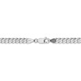 thumbnail image 4 of 14k White Gold 18 Inch 4.75mm Curb Chain Necklace Pendant Charm Beveled, 4 of 9
