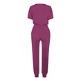 thumbnail image 5 of Yuyuzo Ensembles d'Entraînement pour Femmes 2 Pcs T-Shirts à Manches Courtes à Col Ras du Cou Pantalons Jogger à Cordon avec Poches, 5 of 5