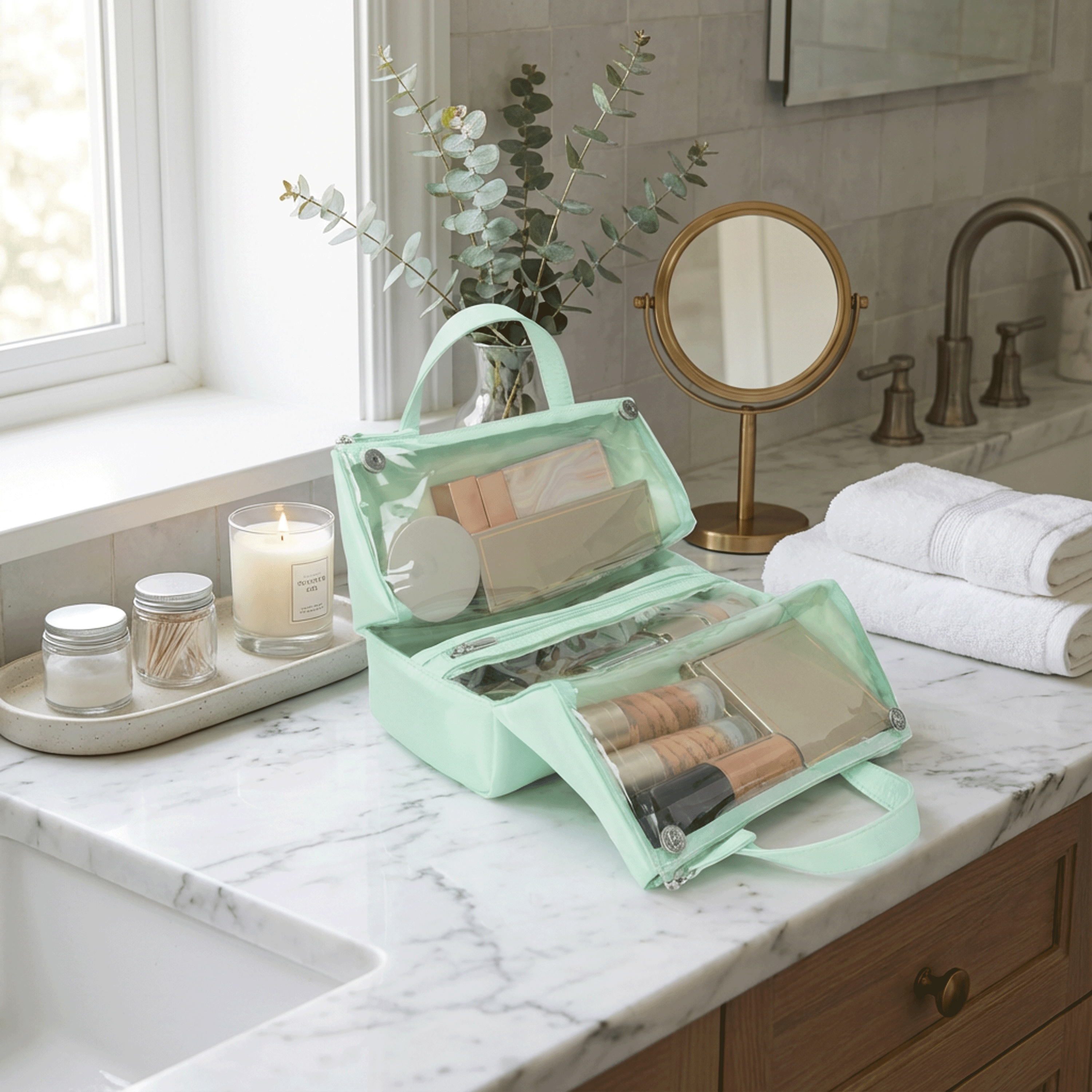 Equate Beauty - Trousse à cosmétiques à 3 compartiments - Menthe sauge