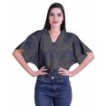 thumbnail image 1 of Moomaya Hauts à Manches Boxy Imprimés pour Femmes, Col en V, Taille Élastique, Kimono, 1 of 4