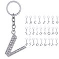 thumbnail image 2 of Key Chain Rhinestone A to Z Design Pendant Keychain Key Ring for Handbag Decor, 2 of 8