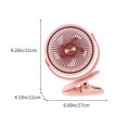thumbnail image 3 of Boovnll Clip on Fan, Adjustable High Speed USB Rechargeable Lightweight Compact Table Fan Quiet Desk Fan for Home, Bedroom, Office, Travel, Camping, RVs, Summer Gift, Mini Fan - Fan, 3 of 6