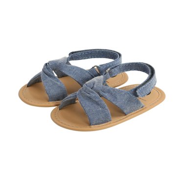 Baby Sandals Summer Baby Girls Solid Color Soft Sole Shoes