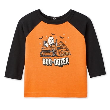 George Baby Boys' Long-Sleeve Raglan Halloween T-Shirt