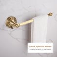 thumbnail image 3 of Heaveant Brass Towel Rack, Antique Brass Bathroom Towel Holder Rack Single Pole Bar Clothes Hanger Shelf Wall Mount, 3 of 7