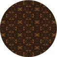 thumbnail image 1 of Ahgly Company Machine Washable Indoor Round Transitional Dark Bronze Brown Area Rugs, 8' Round, 1 of 7