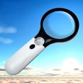 thumbnail image 2 of IROINID 45X Handheld 3 LED Light Magnifier For Reading Magnifying Glass Lens Jewelry, 2 of 5
