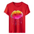 thumbnail image 5 of Birdeem T-Shirt Blouse à Manches Courtes à Col Rond Imprimé pour Femmes, Coupe Ample, 5 of 5