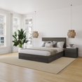 thumbnail image 3 of Nexera Milo Ensemble de Chambre à Coucher de Rangement Réversible 3 Pcs, Gris, Grand Lit, 3 of 6