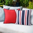 thumbnail image 1 of 2-Pack Indoor/Outdoor Decorative Pillows, Red Stripe 18" x 18", 1 of 4