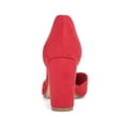 thumbnail image 2 of BLISSFUL STEP Escarpins Habillés à Talons Blocs Hauts pour Femmes à Bout Pointu avec Bride à la Cheville Rouge 8,5, 2 of 8
