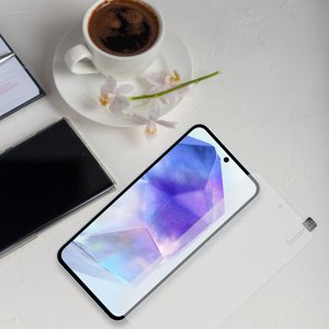 Estbridge 2pcs Protecteur d'écran compatible pour Samsung S24 Fe Tempered Glass Screen Protecteur Case Friendly Scratch Proof Pas de bulle Ultra Résistant